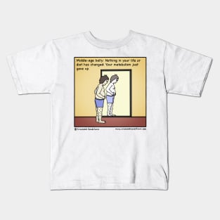 Middle-age belly Kids T-Shirt